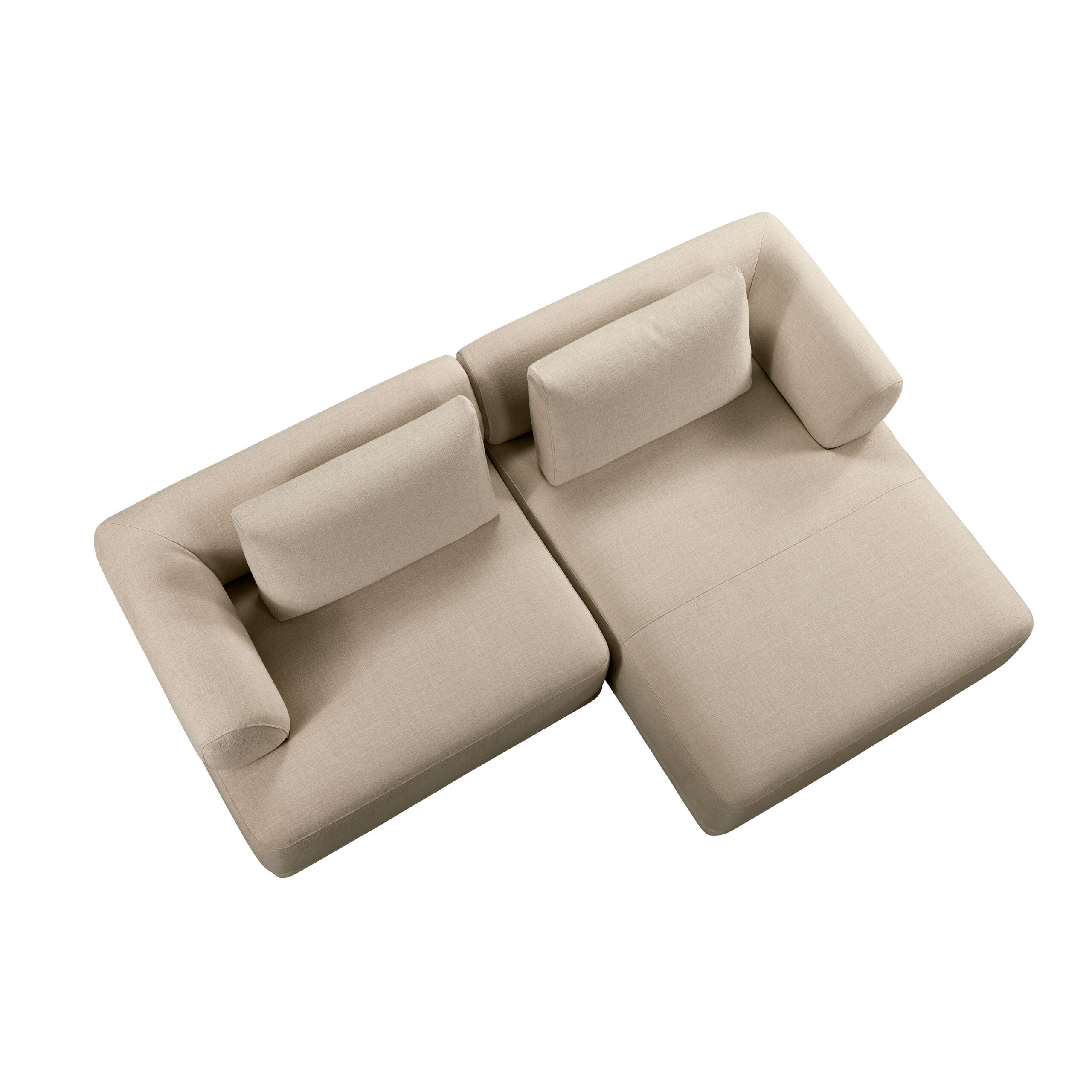 Burano-Sofa-331-Attraction-18-Sand-1,5-pers-#0G3-+-Chaiselong-0H2#_5