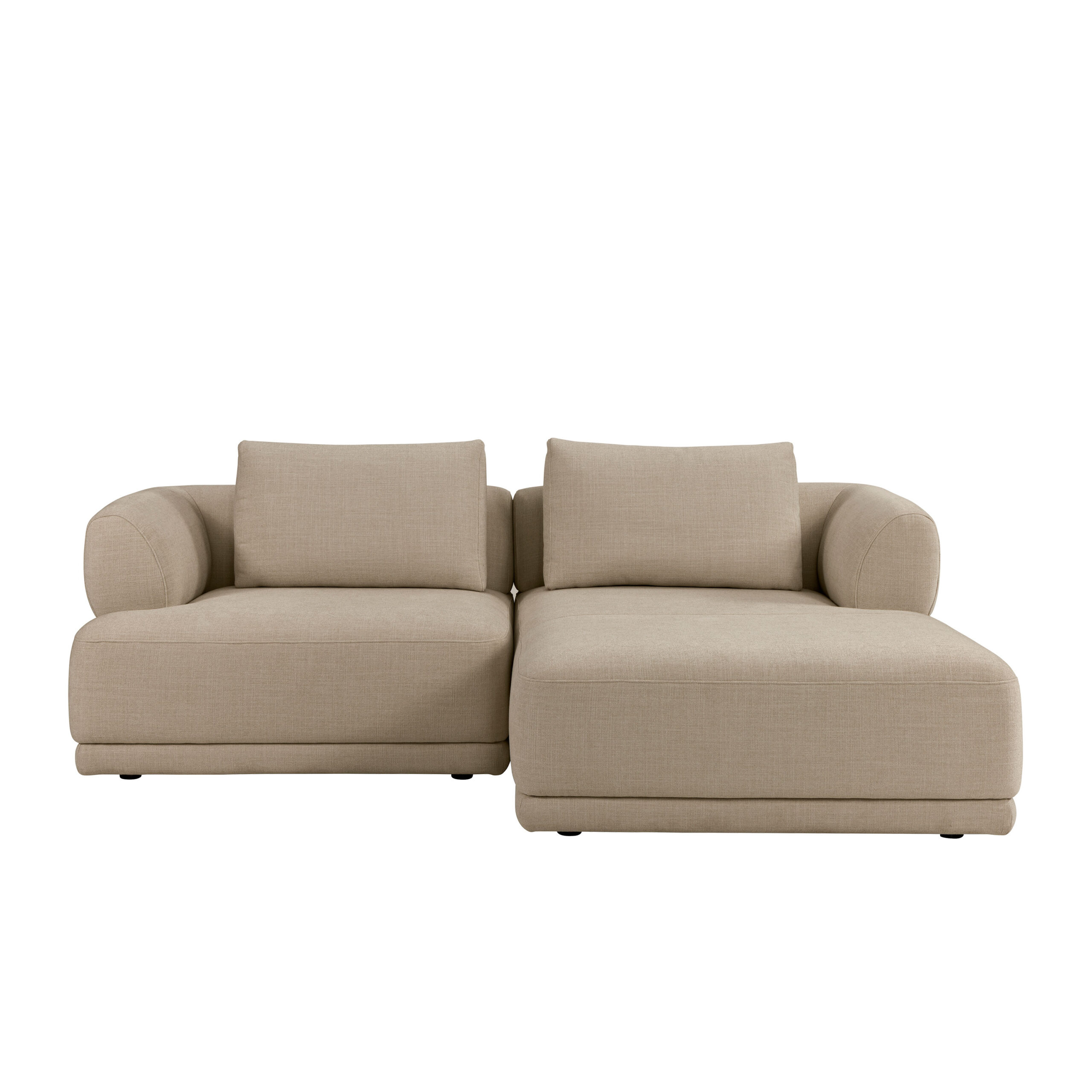 Burano-Sofa-331-Attraction-18-Sand-1,5-pers-#0G3+Chaiselong-0H2#